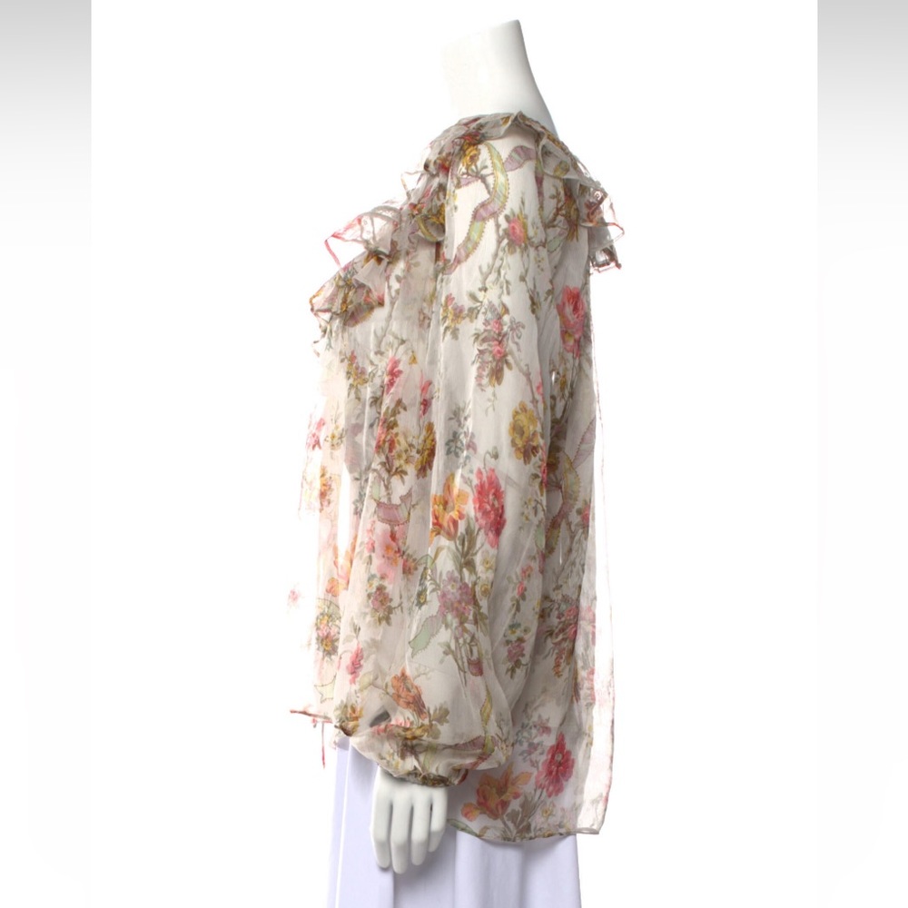 Needle & Thread Floral Print Ruffle Blouse - Picture 2 of 7